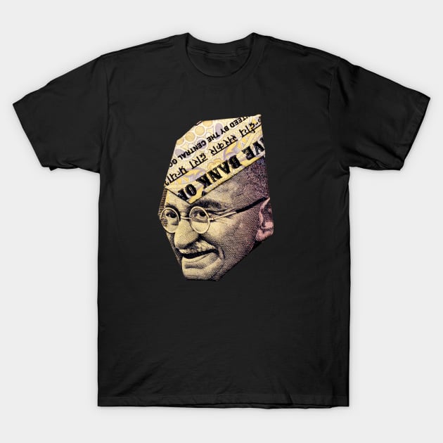 Gandhi / Money Origami T-Shirt by yosuke